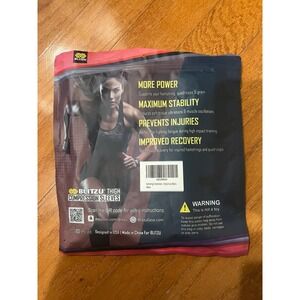 BLITZU Black L Thigh Compression Sleeves Support Hamstring Quad Injury Recovery